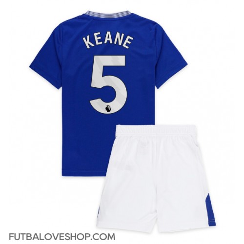 Dres Everton Michael Keane #5 Domáci pre deti 2024-25 Krátky Rukáv (+ trenírky)